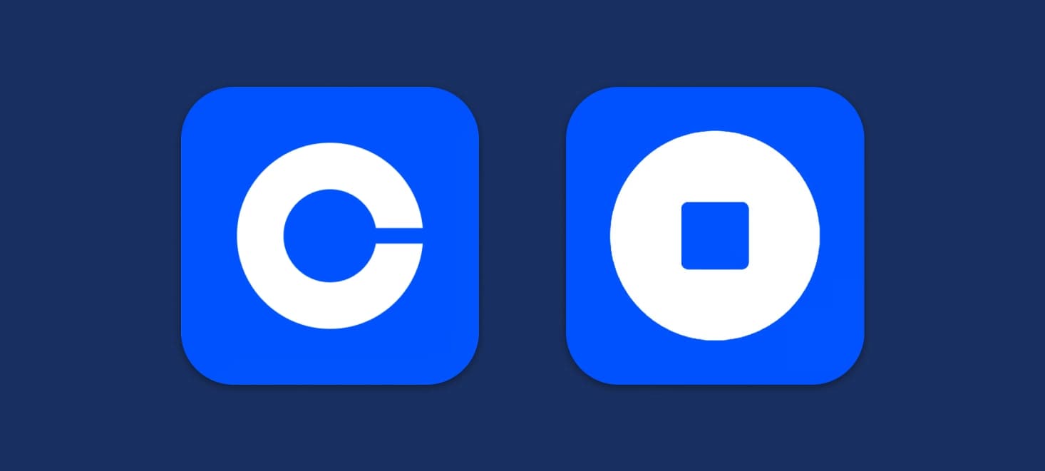 Coinbase and Coinbase wallet icons